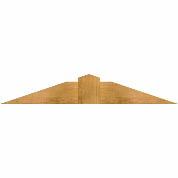 Ekena Millwork Portland Rough Sawn Timber Gable Bracket, Western Red Cedar, 48"W x 8"H x 2"D x 6"F, 4/12 Pitch GBW048X08X0206POR00RWR - main